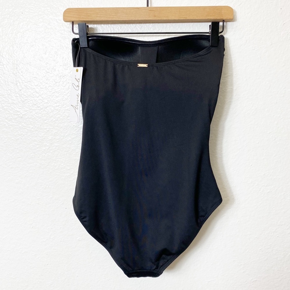 👙Anne Cole black 1 piece bathing suit. Detachable straps included. Size 6. NWT. - Picture 3 of 6